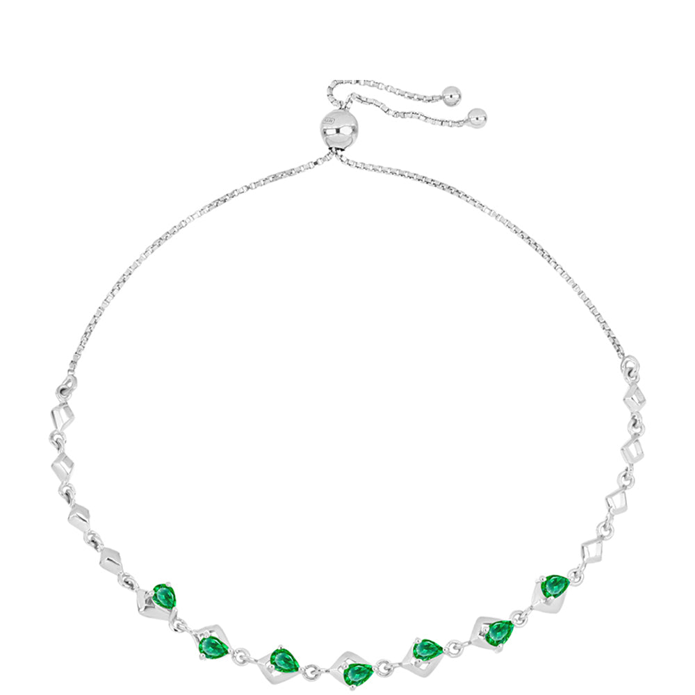 Silberarmband mit Kijani-Granat 1 