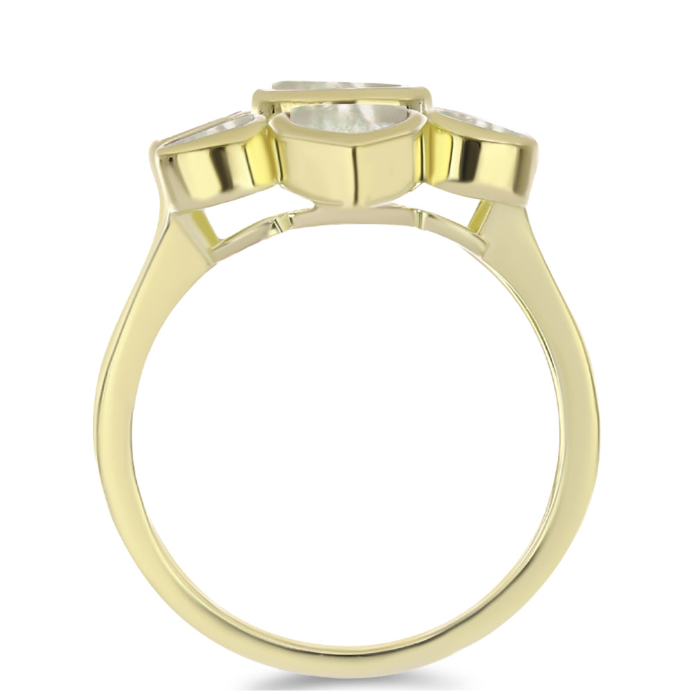 Goldplattierter Silberring mit Perlmutt 2 