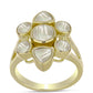 Goldplattierter Silberring mit Perlmutt