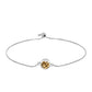 Silberarmband mit Champagnerfarbenem Moissanit