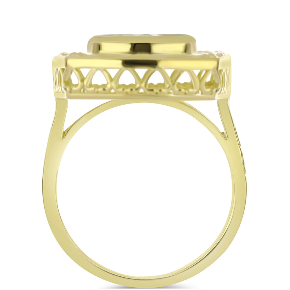 Goldplattierter Silberring mit Perlmutt 2 
