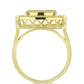 Goldplattierter Silberring mit Perlmutt