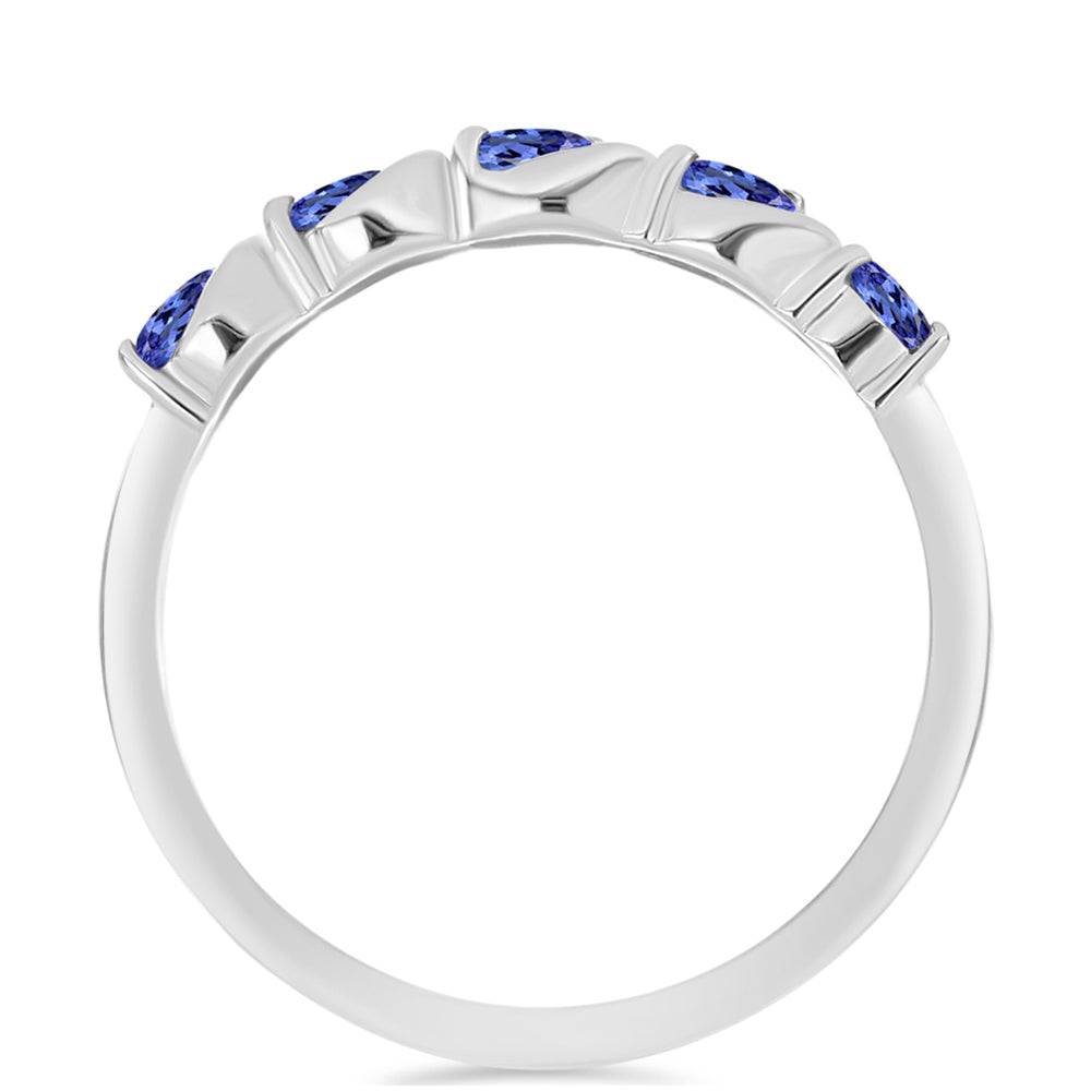 Silberring mit Tansanit - Klasse AAA 3 