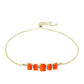 Goldplattiertes Silberarmband mit äthiopischem rotem Opal aus Lega Dembi und weißem Topas