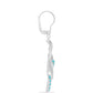 Silberohrringe mit Paraiba Quarz und weißem Topas