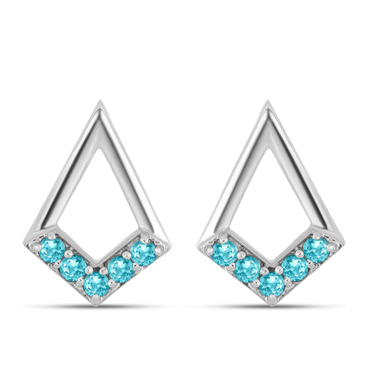 Silberohrringe mit Paraiba Quarz