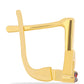 Goldplattierte Silberohrringe mit rotem Diamant