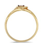 Goldplattierter Silberring mit blauem Diamant