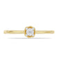 Goldplattierter Silberring mit weißem Diamant
