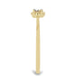 Goldplattierter Silberring mit weißem Diamant