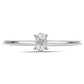 Silberring mit weißem Diamant