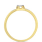 Goldplattierter Silberring mit weißem Diamant