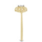Goldplattierter Silberring mit weißem Diamant