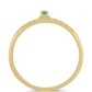Goldplattierter Silberring mit brasilianischem Smaragd