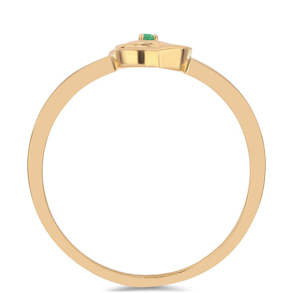 Goldplattierter Silberring mit brasilianischem Smaragd
