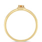 Goldplattierter Silberring mit Citrin aus Madeira