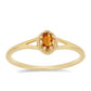 Goldplattierter Silberring mit Citrin aus Madeira
