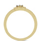 Goldplattierter Silberring mit weißem Diamant