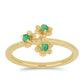 Goldplattierter Silberring mit brasilianischem Smaragd