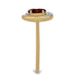 Goldplattierter Silberring mit Barton Granat und weißem Zirkon