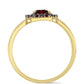 Goldplattierter Silberring mit Barton Granat