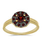 Goldplattierter Silberring mit Barton Granat