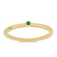 Goldplattierter Silberring mit grünem Diamant