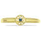 Goldplattierter Silberring mit blauem Diamant