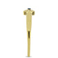 Goldplattierter Silberring mit blauem Diamant