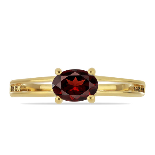 Goldplattierter Silberring mit Barton Granat