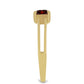 Goldplattierter Silberring mit Barton Granat