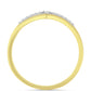 Goldplattierter Silberring mit weißem Diamant