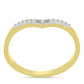 Goldplattierter Silberring mit weißem Diamant