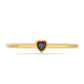 Goldplattierter Silberring mit blauem Diamant