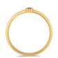 Goldplattierter Silberring mit blauem Diamant