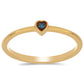 Goldplattierter Silberring mit blauem Diamant