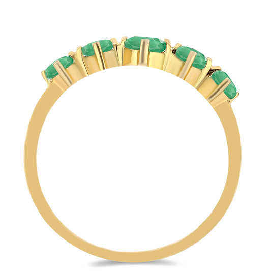 Goldplattierter Silberring mit brasilianischem Smaragd