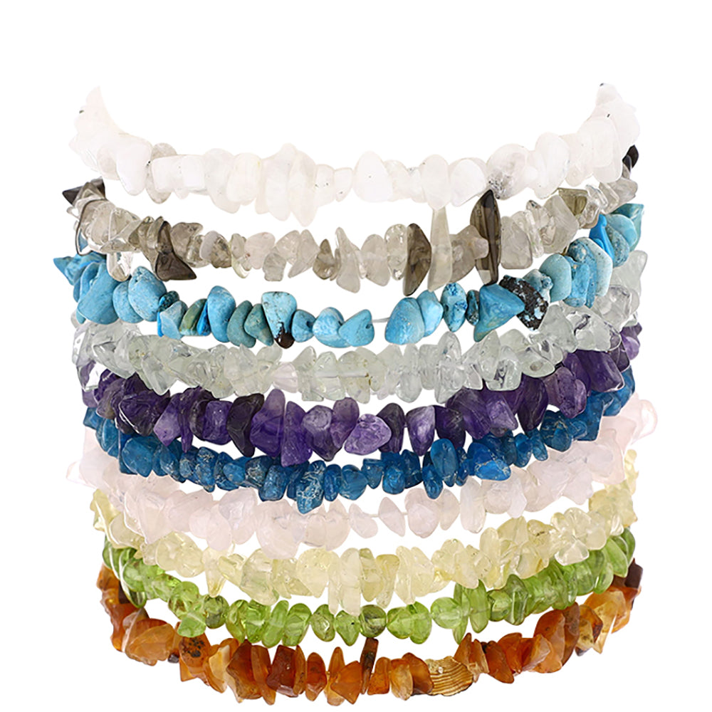 Schmuckgarnitur aus Nugget mit marokkanischem Amethyst und Regenbogenmondstein 1 