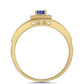 Goldplattierter Silberring mit Tansanit