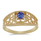 Goldplattierter Silberring mit Tansanit
