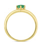 Goldplattierter Silberring mit brasilianischem Smaragd
