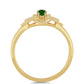 Goldplattierter Silberring mit Chromdiopsid