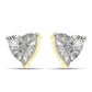 Goldplattierte Silberohrringe mit weißem Diamant