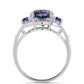 Silberring mit Zebrafluorit und marokkanischem Amethyst
