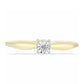Goldplattierter Silberring mit weißem Diamant