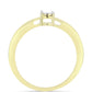 Goldplattierter Silberring mit weißem Diamant