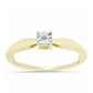 Goldplattierter Silberring mit weißem Diamant