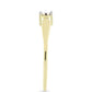 Goldplattierter Silberring mit weißem Diamant