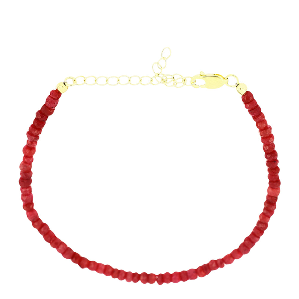 Goldplattiertes Silberarmband mit Rubin aus Madagaskar