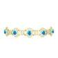 Goldplattiertes Silberarmband mit äthiopischem Paradiese-Opal